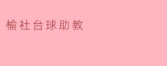 榆社台球助教