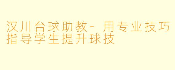 汉川台球助教-用专业技巧指导学生提升球技