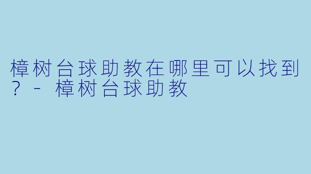樟树台球助教在哪里可以找到？