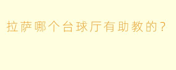 拉萨哪个台球厅有助教的？