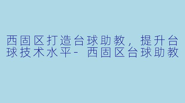 西固区打造台球助教,提升台球技术水平
