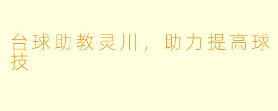台球助教灵川，助力提高球技