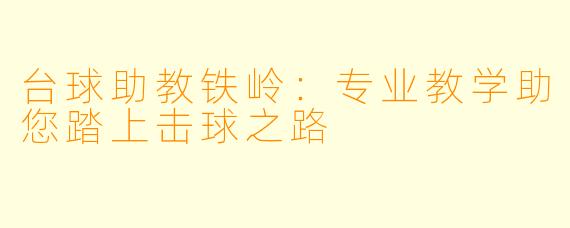 台球助教铁岭：专业教学助您踏上击球之路