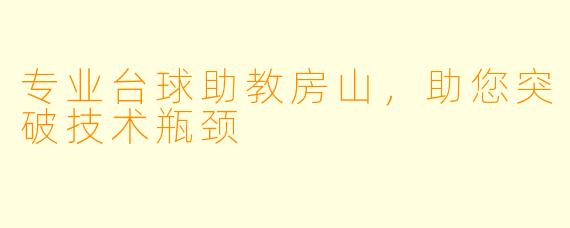 专业台球助教房山，助您突破技术瓶颈