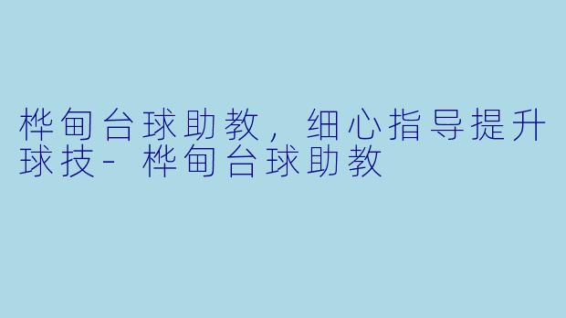 桦甸台球助教，细心指导提升球技-桦甸台球助教