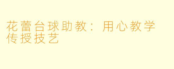 花蕾台球助教：用心教学 传授技艺