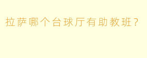 拉萨哪个台球厅有助教班？