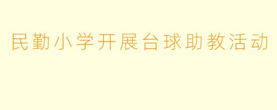 民勤小学开展台球助教活动
