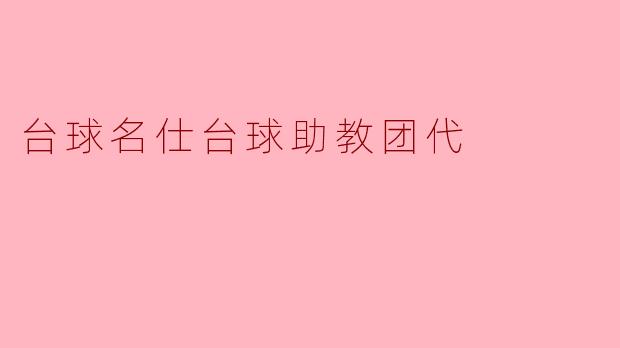 台球名仕台球助教团代