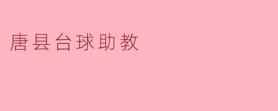 唐县台球助教——从传统运动到时尚潮流的融合