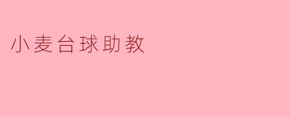 小麦台球助教的辅导故事