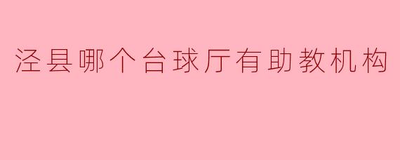 泾县哪个台球厅有助教机构