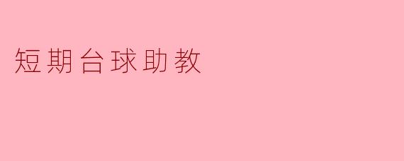 短期台球助教