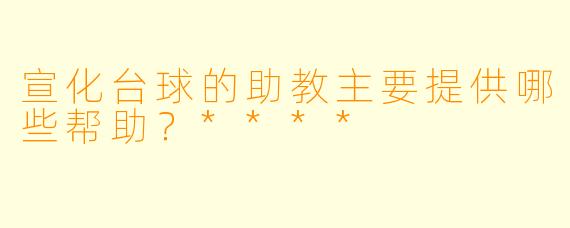 宣化台球的助教主要提供哪些帮助？****