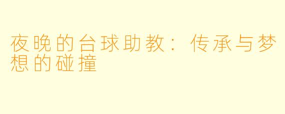 夜晚的台球助教：传承与梦想的碰撞