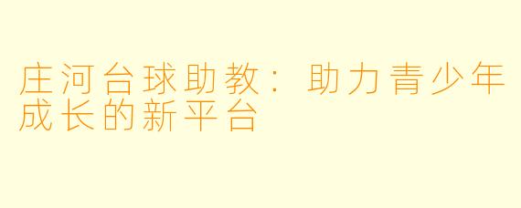 庄河台球助教：助力青少年成长的新平台