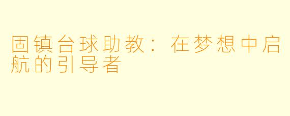 固镇台球助教:在梦想中启航的引导者