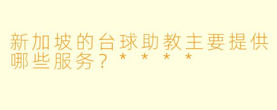 新加坡的台球助教主要提供哪些服务?****