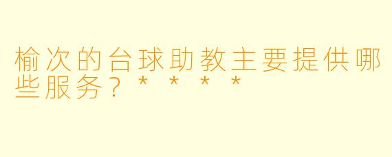榆次的台球助教主要提供哪些服务？****
