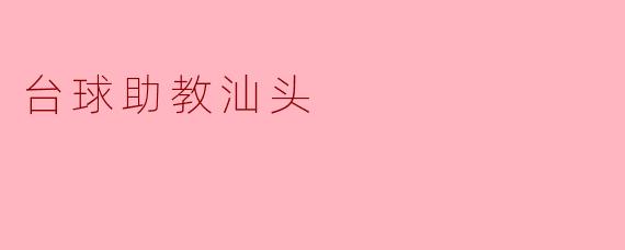 台球助教汕头