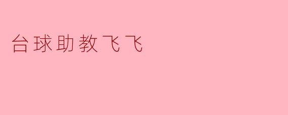 台球助教飞飞