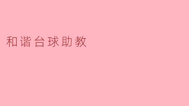 和谐台球助教的主要功能是什么？****