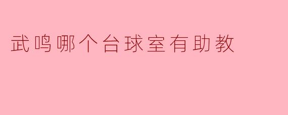 武鸣哪个台球室有助教