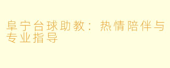 阜宁台球助教：热情陪伴与专业指导