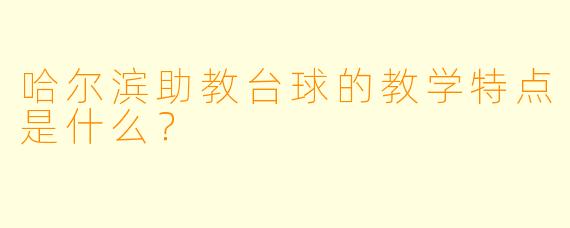 哈尔滨助教台球的教学特点是什么？  