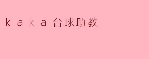 kaka台球助教