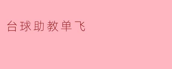 台球助教单飞:追求梦想的全新旅程