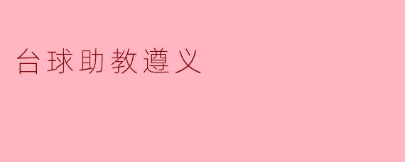 台球助教遵义