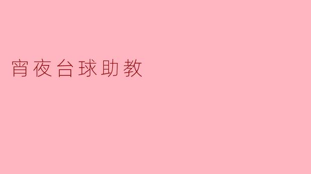 宵夜台球助教