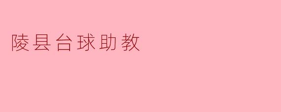 陵县台球助教的主要职责是什么？
