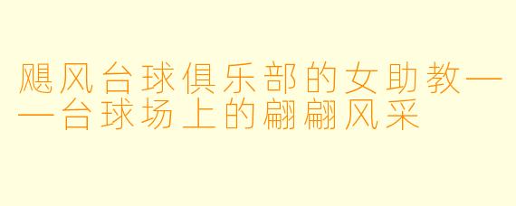 飓风台球俱乐部的女助教——台球场上的翩翩风采