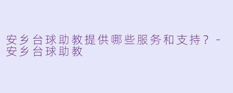 安乡台球助教提供哪些服务和支持？-安乡台球助教