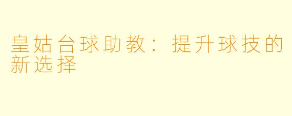 皇姑台球助教：提升球技的新选择