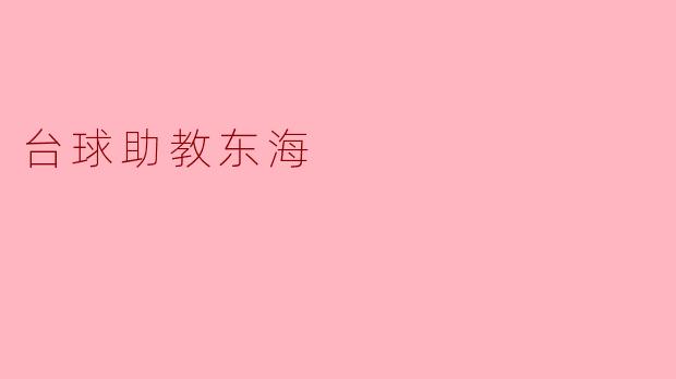 台球助教东海