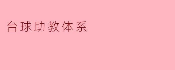 什么是台球助教体系,它有什么作用?**