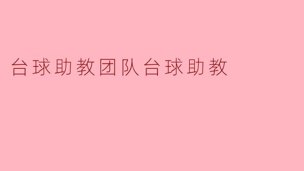 台球助教团队的台球助教主要提供哪些帮助?****