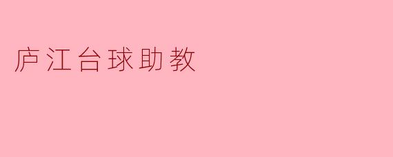 庐江台球助教