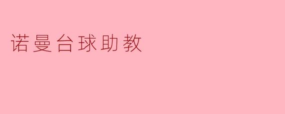 诺曼台球助教