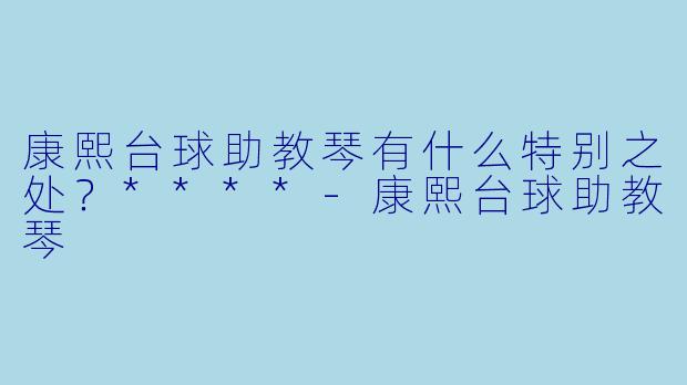 康熙台球助教琴有什么特别之处?****
