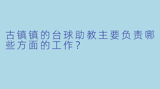 古镇镇的台球助教主要负责哪些方面的工作？