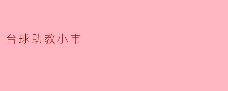 台球助教小市