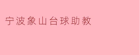 宁波象山台球助教