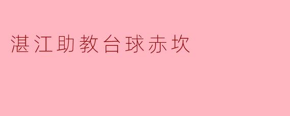 湛江助教台球赤坎