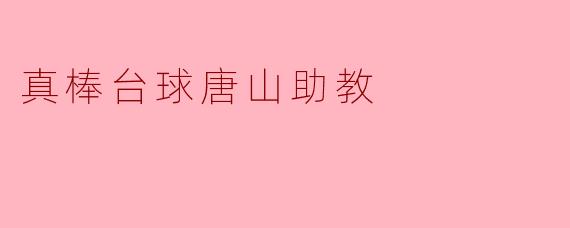 真棒台球唐山助教