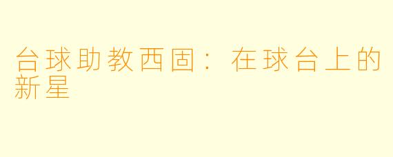 台球助教西固：在球台上的新星