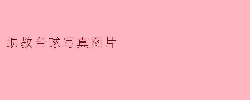 ### 助教台球写真:掌中之球的艺术与魅力